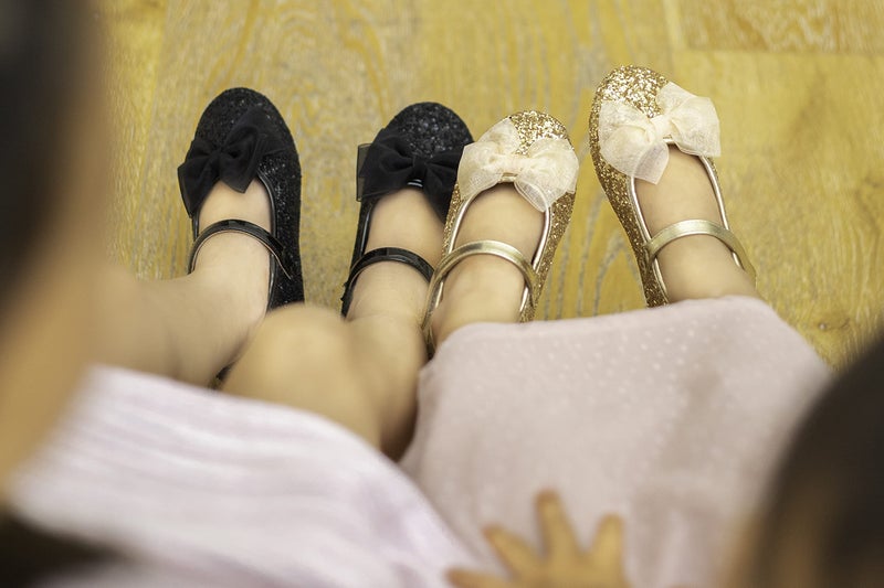 Otter MOMO Toddler/Little Girls Flower Girl Shoes Ballerina Flats Black Shoes Size 11 Slip-on School Party Dress Shoes - Image 4